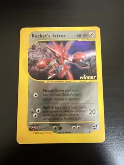 ROCKET'S Scizor 4 Gold Winner Stamped BEST OF GAME Pokemon League Promo HP - Image 1