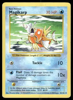 Pokemon Tcg Magikarp [Shadowless] #35 Pokemon Base Set LP - Image 1