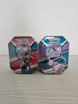 Pokemon TCG V HEROES Tins Set of 2 Espeon and Umbreon - Image 1