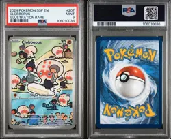 2024 POKEMON SSP EN-SURGING SPARKS #207 CLOBBOPUS ILLUSTRATION RARE PSA 9 - Image 3