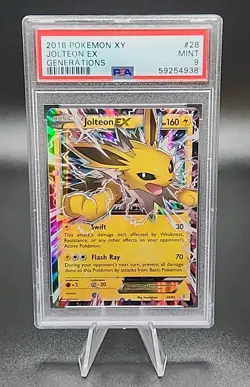 PSA 9 Mint 2016 Pokemon XY Generations Jolteon Ex #28 - Image 1