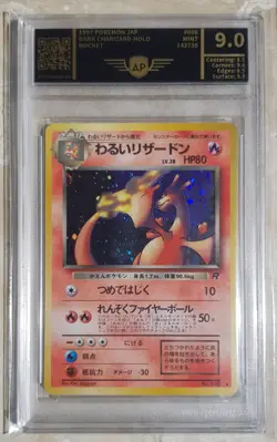 Pokemon Dark Charizard Holo Rocket #006 Japanese Mint 9.0 AP Grading - Image 1