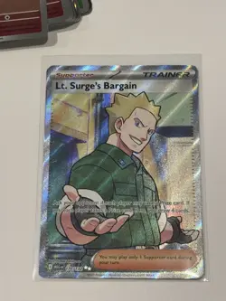 Pokemon Mega Evolution LT. SURGE'S BARGAIN Ultra Rare Holo #170/132 - Image 1