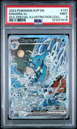 2024 POKEMON SVP EN-SV BLACK STAR PROMO #131 KINGDRA EX PSA 9 - Image 1