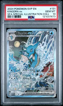 2024 POKEMON SVP EN-SV BLACK STAR PROMO #131 KINGDRA EX PSA 10 - Image 1