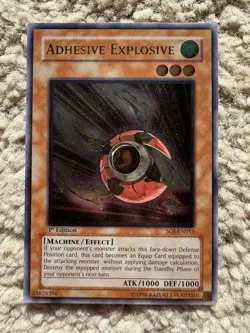 Yu-Gi-Oh! Adhesive Explosive SOI-EN011 Ultimate Rare 1st Edition - Image 1