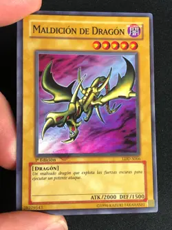 YUGIOH MISPRINT! CURSE OF DRAGON LDD-S066 SUPER 1ST SPANISH NM LOB-066 - Image 2