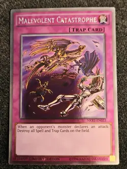 Yugioh! Malevolent Catastrophe NKRT-EN033 Platinum Rare Limited Edition VLP - Image 1