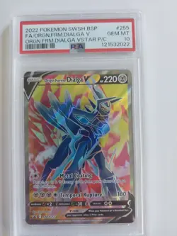 Origin Forme Dialga V SWSH255 SWSH: Sword & Shield Promo Cards Holo PSA 10 - Image 1