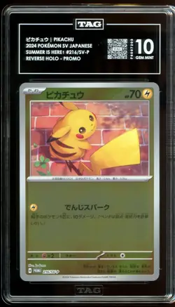 - TAG 10 - Gem Mint Pikachu - 216/SV-P Promo Cards Holo (Japanese Pokemon) - Image 1