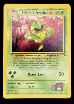 Pokemon TCG Erika's Victreebel Gym Heroes Card 26/132 Non Holo Rare Vintage LP - Image 1