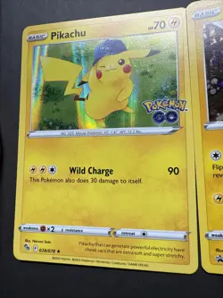 Pokemon GO Pikachu Promo SWSH234 & Pikachu 28/78 Holo + Pikachu 27/78 Card LOT - Image 2