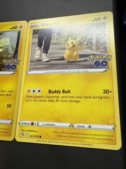Pokemon GO Pikachu Promo SWSH234 & Pikachu 28/78 Holo + Pikachu 27/78 Card LOT - Image 4