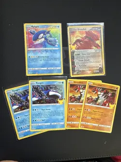 Pokemon Card Lot 6 Cards Kyogre And Groundon Holo Rares / 25th Celebrations - Image 1