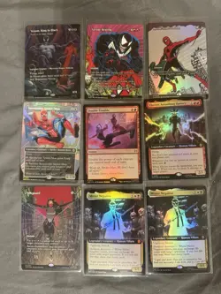 MTG Magic The Gathering Spiderman Card Lot Foil & Regular Mythical And Rare Lol - Image 1