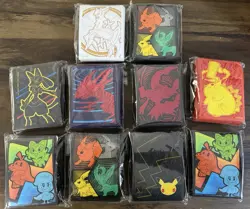 Pokemon Trading Card Sleeves Lot Of 10 Sealed Packs Includes Rare Evolving Skies - Image 1