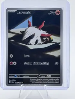 Larvesta 196/191 Surging Sparks Illustration Rare Holo Pokemon TCG Card - Image 1