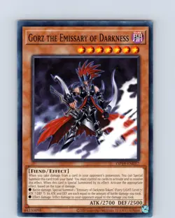 Yu-Gi-Oh TCG Gorz The Emissary Of Darkness OP19-EN017 Unlimited Common Card NM - Image 1