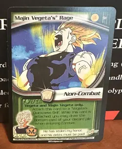 Dragon Ball Z DBZ Majin Vegeta's Rage Card 91 - Image 1