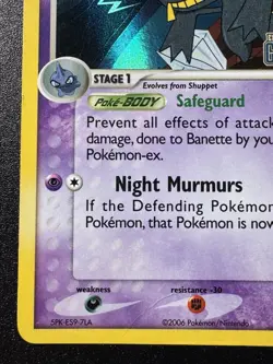Banette 1/100 EX Crystal Guardians Pokemon Card Reverse Holo Foil Rare HP - Image 5