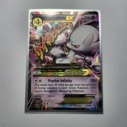 Pokemon tcg M Mega Mewtwo EX Ultra Rare Holo TCG Card 64/162 XY Breakthrough - Image 1