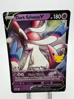 Dark Sylveon V SWSH134 Celebrations Black Star Promo Card - Image 1