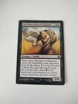 MTG, Magic the Gathering - Theros - Gray Merchant Of Asphodel - Image 1