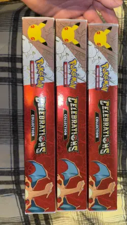 3x Pokemon Celebrations Collection Lance's Charizard V - W/Evolving & Fusion CD - Image 5