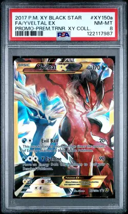 YVELTAL EX (PSA 8) Pokemon XY Black Star Promo Premium Trainer Collection XY150a - Image 1