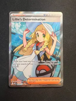 Lillie’s Determination Full Art Ultra Rare 169/132 - Mega Evolution Pokemon ME01 - Image 1