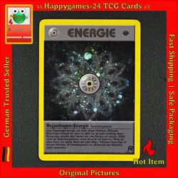 Rainbow Energy 1. Edition Pokemon Karte TCG WOTC 17/82 Holo Team Rocket /Y70 - Image 1