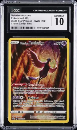 2023 POKEMON SWSH BLACK STAR PROMO #282 GALARIAN ARTICUNO CGC 10 GEM MINT - Image 1