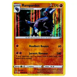 Rampardos 077/189 Astral Radiance - Rare - Pokemon TCG (REVERSE HOLO, NM) - Image 1