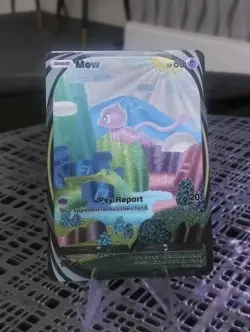 🩷Pokemon TCG Pocket Mew Genetic Apex CUSTOM Full Art Holo PROMO + TOPLOADER🩷 - Image 2