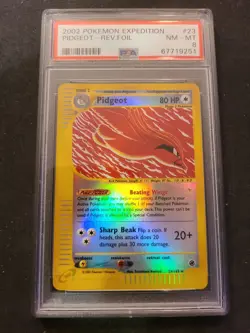 2002 Pokemon Expedition Pidget Reverse Foil PSA 8 NM-MT - Image 1