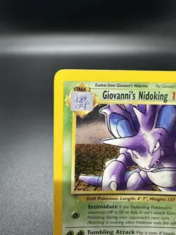 Giovanni’s Nidoking Holo Rare 7/132 Gym Challenge 2000 WOTC Vintage Pokemon TCG - Image 5