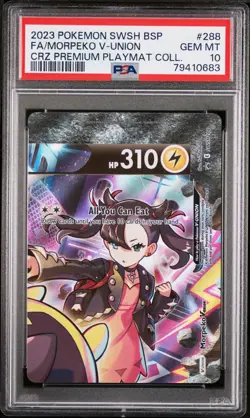 23 POKEMON CROWN ZENITH PLAYMAT COLLECTION #288 MORPEKO V-UNION BSP SWSH PSA 10 - Image 1