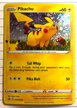 Pokemon Pikachu 25th Anniversary General Mills Promo Mint Stamped Holo Foil NM/M - Image 1