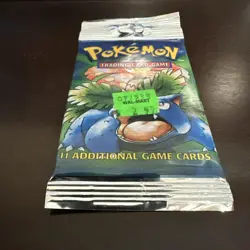 Pokemon Base Set Unlimited Booster Pack Venusaur Art Long Crimp - Image 3