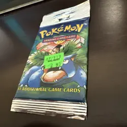 Pokemon Base Set Unlimited Booster Pack Venusaur Art Long Crimp - Image 4