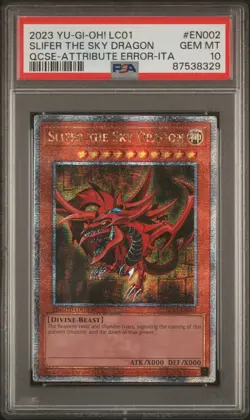 2023 YU-GI-OH! LC01-LEGEND COLL: 25TH ANV ED #EN002 SLIFER THE SKY DRAGON PSA 10 - Image 1