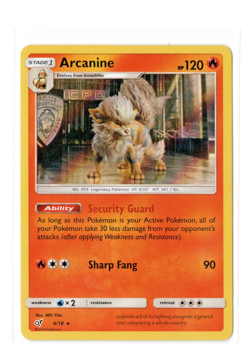 Pokemon TCG Arcanine 6/18 Detective Pikachu Card- Holo Foil Rare Game Freak - NM - Image 1