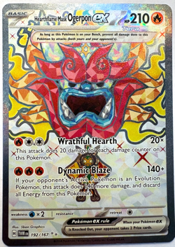 Hearthflame Mask Ogerpon Ex Twilight Masquerade 192/167 Pokemon Card Holo NM/M - Image 1