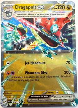 Dragapult EX Twilight Masquerade 130/167 Double Rare Holo Pokemon Card NM/M - Image 1