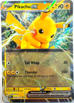 Pikachu Ex Prismatic Evolutions 028/131 Double Rare Holo Pokemon Card - NM/M - Image 1