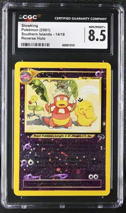 CGC 8.5 Slowking 2001 Southern Islands 14/18 Reverse Holo Pokemon Card - Image 1
