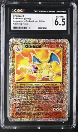 CGC 6.5 Charizard 2002 Legendary (Collection) 3/110 Reverse Holo Pokemon Card - Image 1