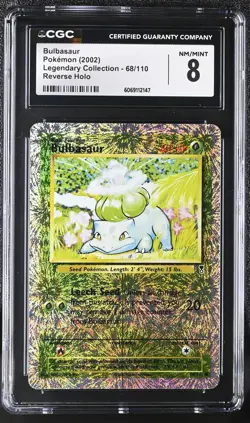 CGC 8 Bulbasaur 2002 Legendary (Collection) 68/110 Reverse Holo Pokemon Card - Image 1