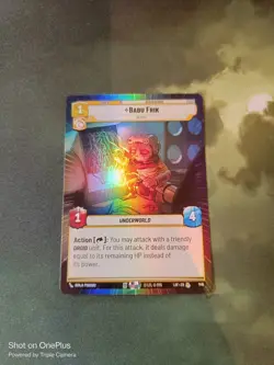 Star Wars Unlimited LotF Hyperspace Foil Card LOF946 Babu Frik - Image 1