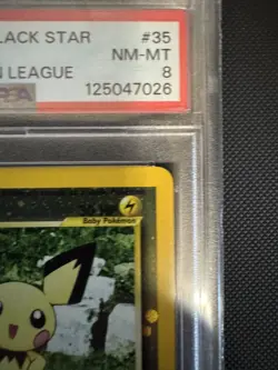2001 Reverse Foil Holo WOTC Black Star Promo Pokemon Card: Pichu #35 English - Image 4